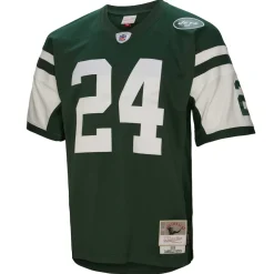 Replica|Throwback^New York Jets Men's Mitchell & Ness Darrelle Revis Green Legacy Replica Jersey