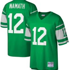 Big & Tall|Replica^New York Jets Men's Mitchell & Ness Joe Namath Green Big & Tall 1968 Retired Player Replica Jersey