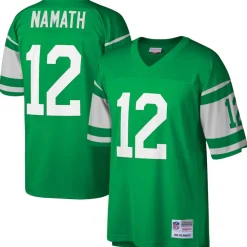 Jerseys|Men^New York Jets Men's Mitchell & Ness Joe Namath Kelly Green Legacy Replica Jersey