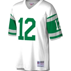 Replica|Throwback^New York Jets Men's Mitchell & Ness Joe Namath White Legacy Replica Jersey