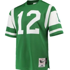 Authentic|Throwback^New York Jets Men's Mitchell & Ness Joe Namath Green 1968 Authentic Throwback Retired Player Jersey