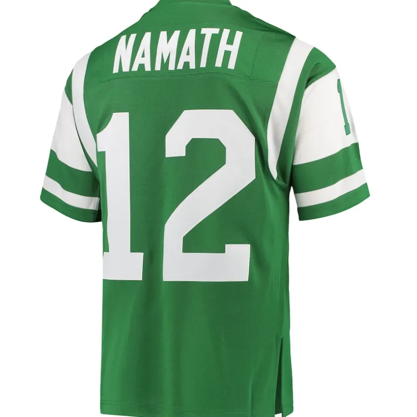 Authentic|Throwback^New York Jets Men's Mitchell & Ness Joe Namath Green 1968 Authentic Throwback Retired Player Jersey