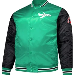 Jackets|Big & Tall^New York Jets Men's Mitchell & Ness Kelly Green Team Satin Jacket