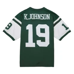 Replica|Throwback^New York Jets Men's Mitchell & Ness Keyshawn Johnson Green Legacy Replica Jersey
