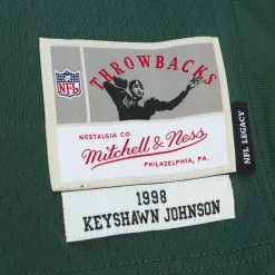 Replica|Throwback^New York Jets Men's Mitchell & Ness Keyshawn Johnson Green Legacy Replica Jersey