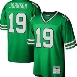 Replica|Throwback^New York Jets Men's Mitchell & Ness Keyshawn Johnson Kelly Green Legacy Replica Jersey
