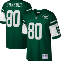 Replica|Throwback^New York Jets Men's Mitchell & Ness Wayne Chrebet Green Legacy Replica Jersey
