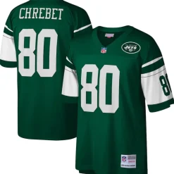 Replica|Throwback^New York Jets Men's Mitchell & Ness Wayne Chrebet Green Legacy Replica Jersey