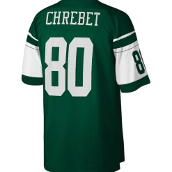 Replica|Throwback^New York Jets Men's Mitchell & Ness Wayne Chrebet Green Legacy Replica Jersey