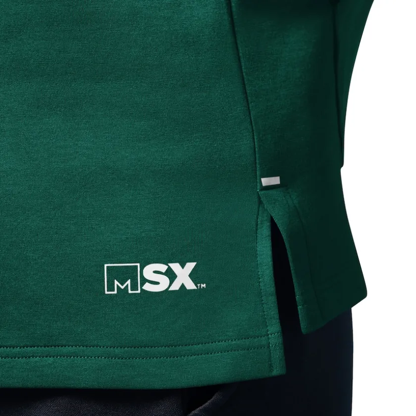Tank Tops^New York Jets Men's MSX By Michael Strahan Green Captain Sleeveless Hoodie T-Shirt