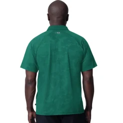 Polos^New York Jets Men's MSX By Michael Strahan Green Baseline Raglan Polo