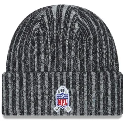 Knit^New York Jets Men's New Era Black 2023 Salute To Service Cuffed Knit Hat