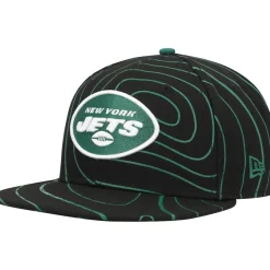 Fitted^New York Jets Men's New Era Black Geo 59FIFTY Fitted Hat