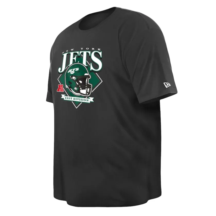Big & Tall^New York Jets Men's New Era Black Big & Tall Helmet T-Shirt