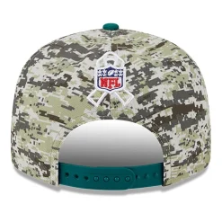 Snapback^New York Jets Men's New Era Camo/Green 2023 Salute To Service 9FIFTY Snapback Hat