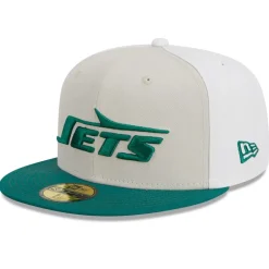 Fitted^New York Jets Men's New Era Cream/Kelly Green 2023 Sideline Historic 59FIFTY Fitted Hat