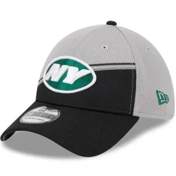 Flex^New York Jets Men's New Era Gray/Black 2023 Sideline 39THIRTY Flex Hat