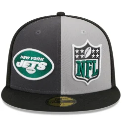 Fitted^New York Jets Men's New Era Gray/Black 2023 Sideline 59FIFTY Fitted Hat