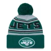 Knit^New York Jets Men's New Era Green Main Cuffed Knit Hat With Pom