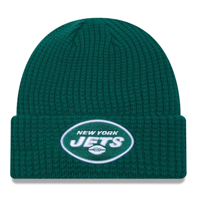 Knit^New York Jets Men's New Era Green Prime Cuffed Knit Hat