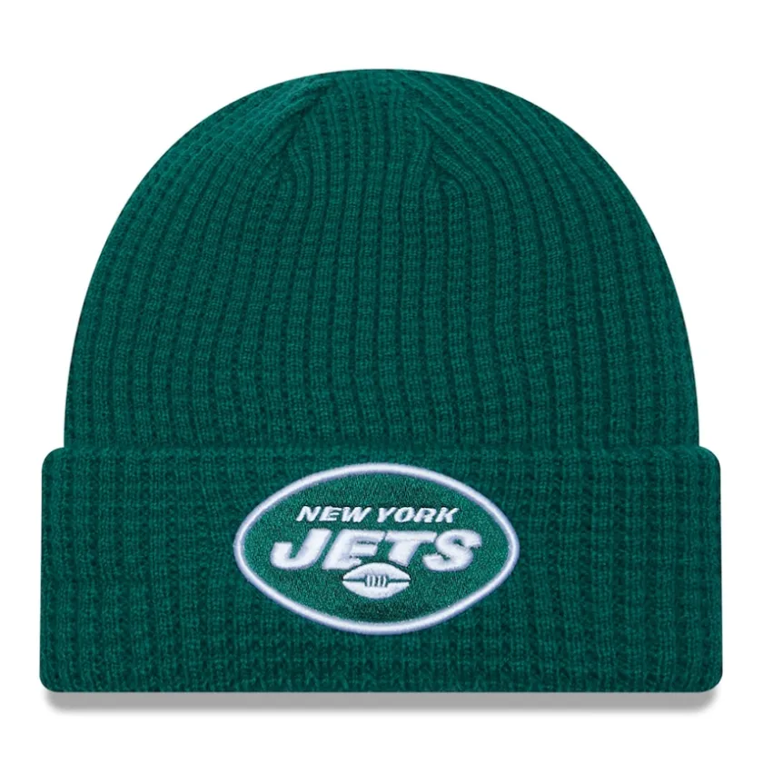Knit^New York Jets Men's New Era Green Prime Cuffed Knit Hat