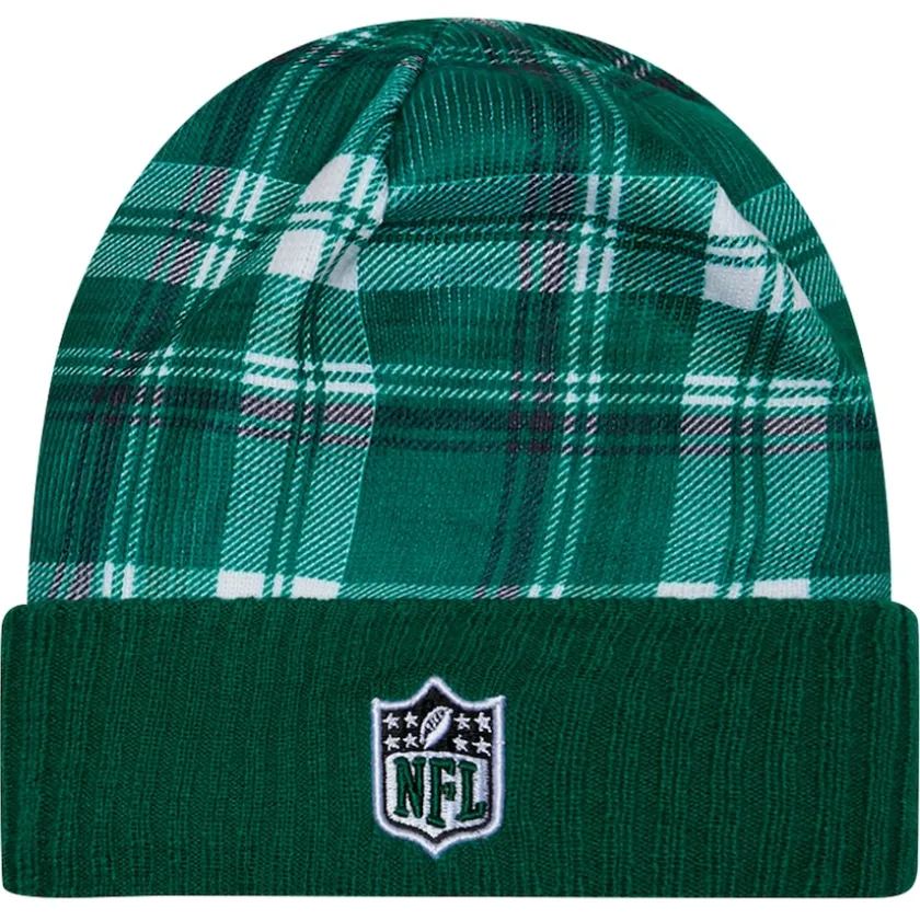 Knit^New York Jets Men's New Era Green Sideline Statement Cuffed Knit Hat