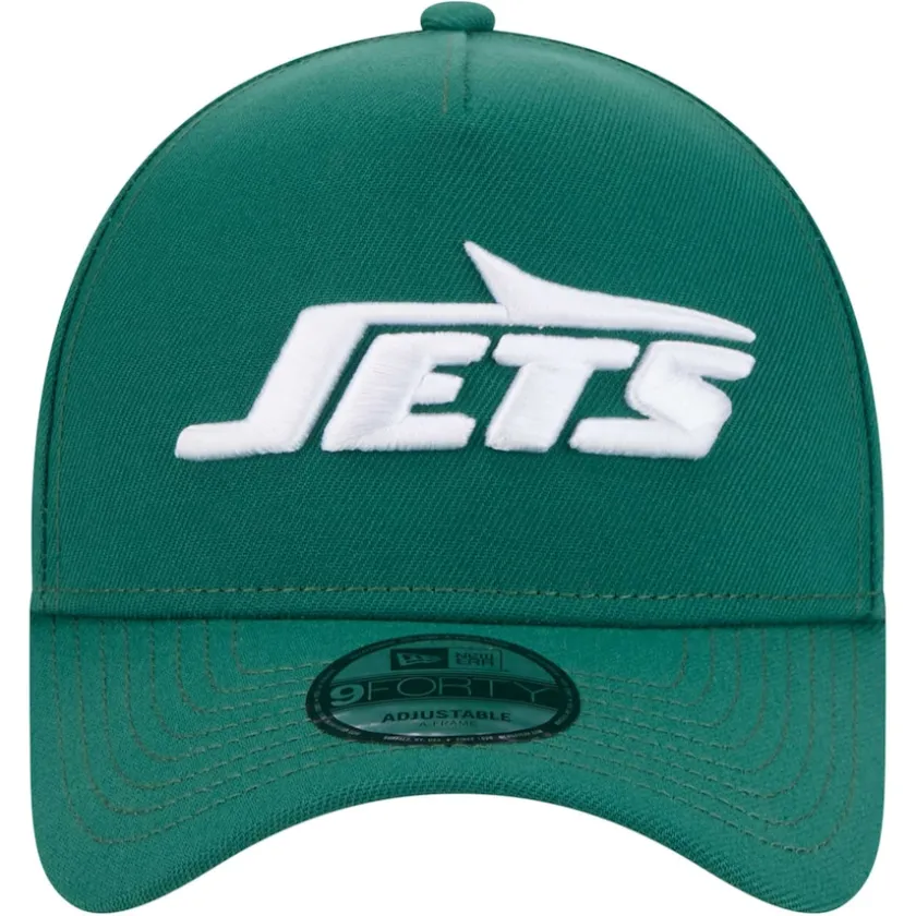 Hats|Men^New York Jets Men's New Era Green A-Frame 9FORTY Adjustable Hat