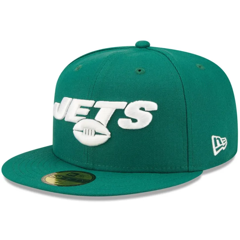 Fitted^New York Jets Men's New Era Green Elemental 59FIFTY Fitted Hat