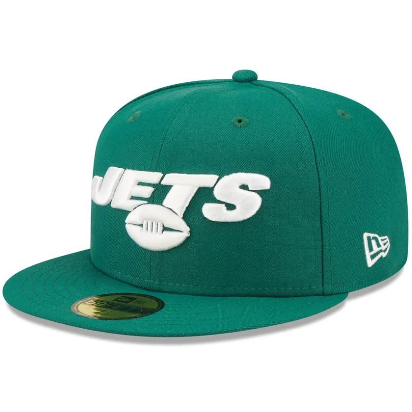 Fitted^New York Jets Men's New Era Green Elemental 59FIFTY Fitted Hat
