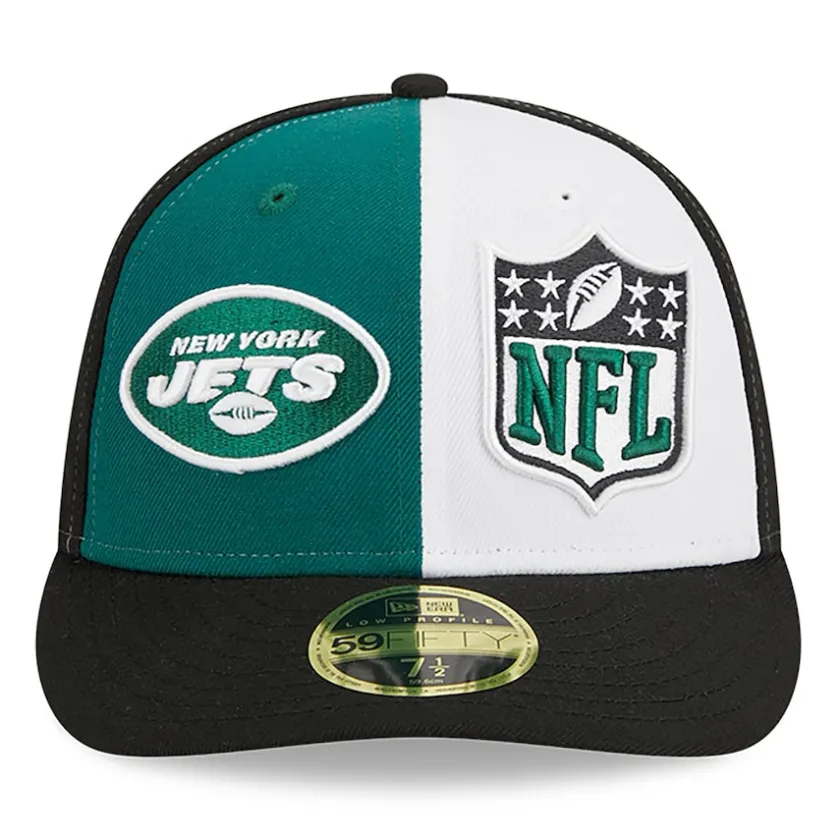 Fitted^New York Jets Men's New Era Green/Black 2023 Sideline Low Profile 59FIFTY Fitted Hat