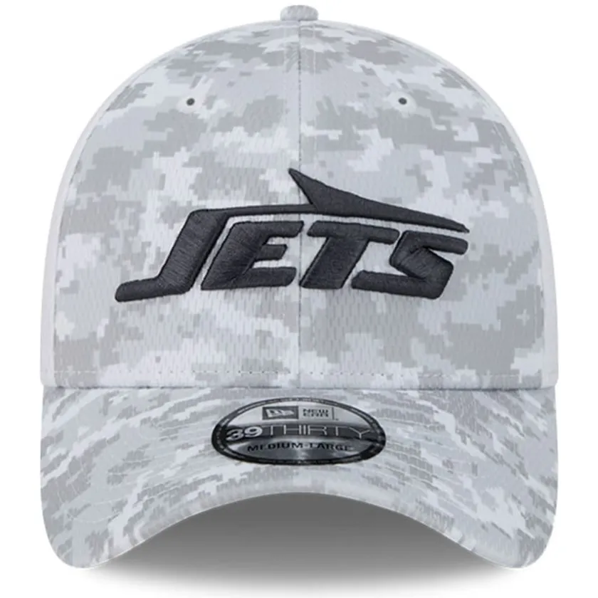 Hats|Men^New York Jets Men's New Era White 2024 Salute To Service Digital Camo 39THIRTY Flex Hat