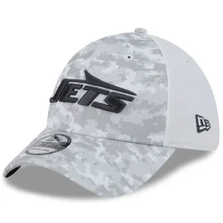 Hats|Men^New York Jets Men's New Era White 2024 Salute To Service Digital Camo 39THIRTY Flex Hat