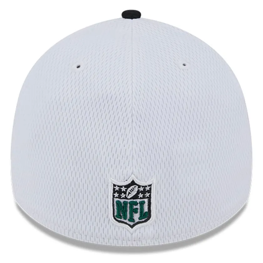 Flex^New York Jets Men's New Era White/Black 2023 Sideline 39THIRTY Flex Hat