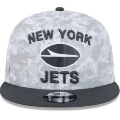 Snapback^New York Jets Men's New Era White/Graphite 2024 Salute To Service 9FIFTY Snapback Hat