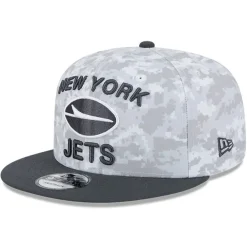 Snapback^New York Jets Men's New Era White/Graphite 2024 Salute To Service 9FIFTY Snapback Hat