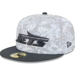 Fitted^New York Jets Men's New Era Arctic Camo/Graphite 2024 Salute To Service 59FIFTY Fitted Hat