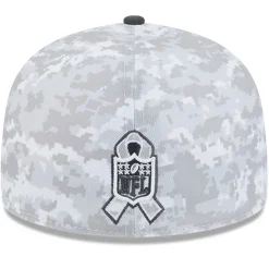 Fitted^New York Jets Men's New Era Arctic Camo/Graphite 2024 Salute To Service 59FIFTY Fitted Hat