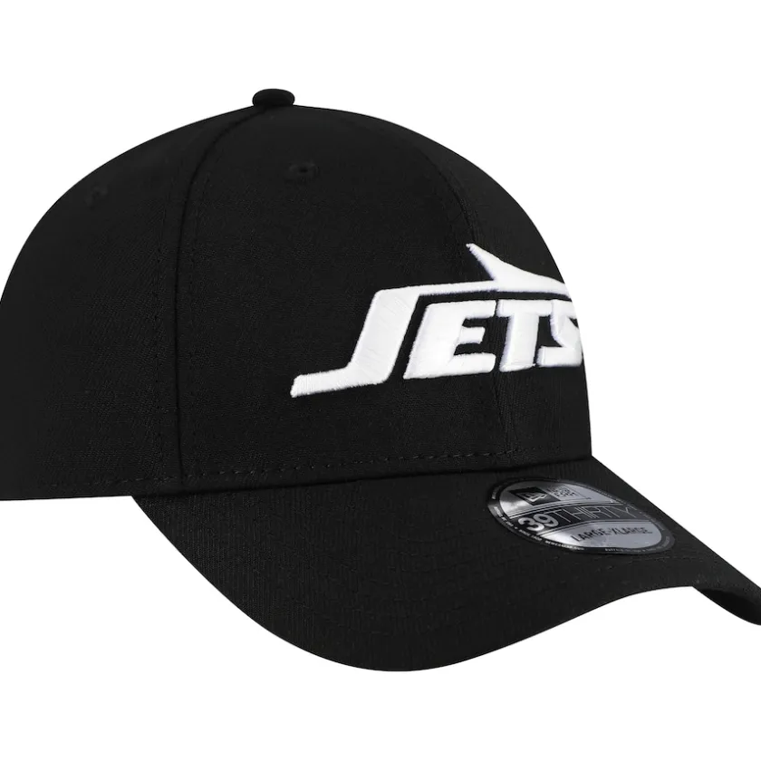 Hats|Men^New York Jets Men's New Era Black Main 39THIRTY Flex Hat