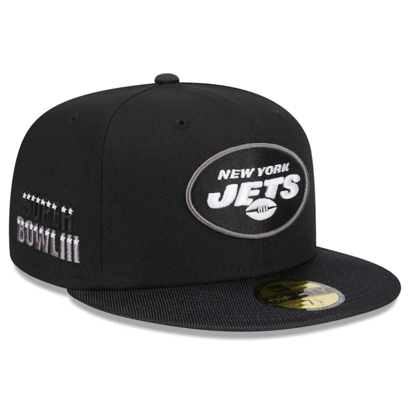 Fitted^New York Jets Men's New Era Black Active Ballistic 59FIFTY Fitted Hat