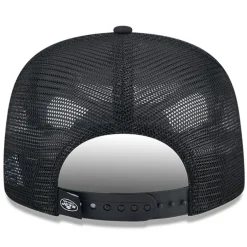 Snapback^New York Jets Men's New Era Black Check Mate 9FIFTY Trucker Snapback Hat