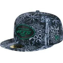 Fitted^New York Jets Men's New Era Black Shibori 59FIFTY Fitted Hat