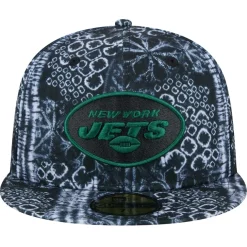 Fitted^New York Jets Men's New Era Black Shibori 59FIFTY Fitted Hat