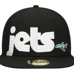 Fitted^New York Jets Men's New Era Black Checkered Undervisor 59FIFTY Fitted Hat