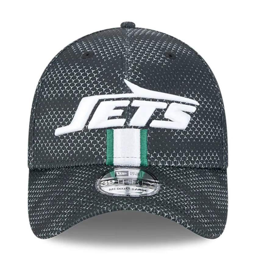 Flex^New York Jets Men's New Era Black 2024 Sideline 39THIRTY Flex Hat