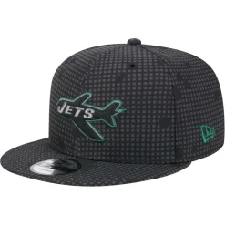 Hats|Men^New York Jets Men's New Era Black Midnight Ink Pop Outline 9FIFTY Snapback Hat