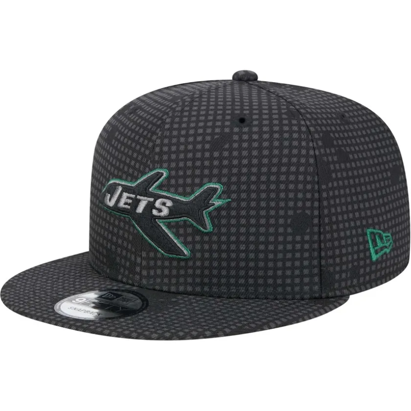 Hats|Men^New York Jets Men's New Era Black Midnight Ink Pop Outline 9FIFTY Snapback Hat