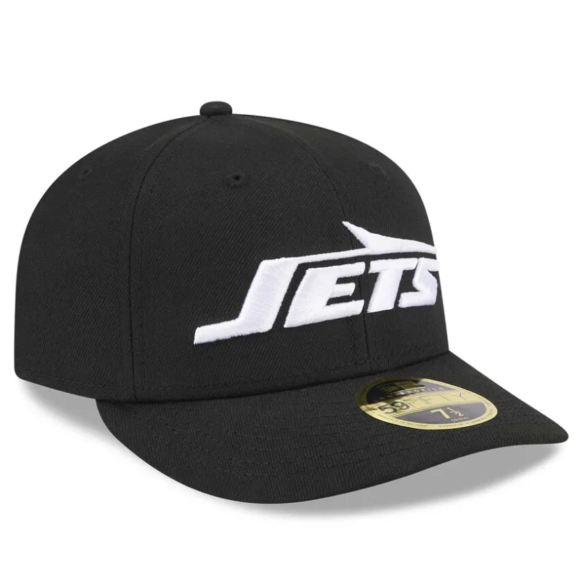 Fitted^New York Jets Men's New Era Black Omaha Low Profile 59FIFTY Fitted Hat