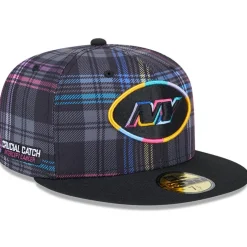 Hats|Men^New York Jets Men's New Era Black 2024 NFL Crucial Catch Plaid 59FIFTY Fitted Hat
