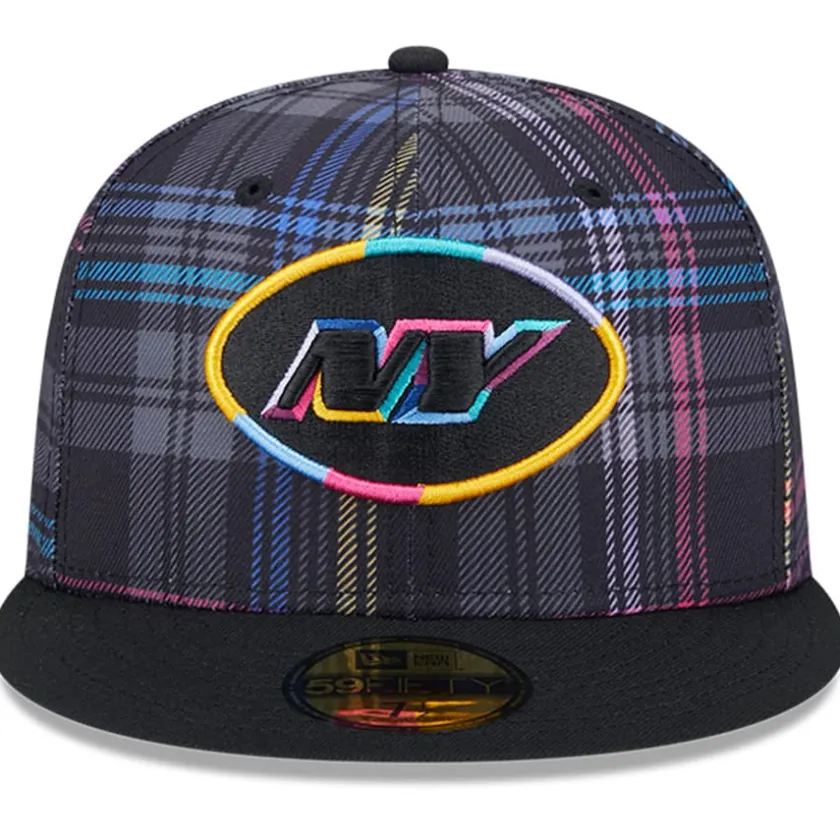 Hats|Men^New York Jets Men's New Era Black 2024 NFL Crucial Catch Plaid 59FIFTY Fitted Hat