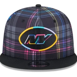 Hats|Men^New York Jets Men's New Era Black 2024 NFL Crucial Catch Plaid 9FIFTY Snapback Hat